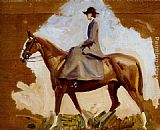 Sir Alfred James Munnings Lady Munnings On Horseback painting
